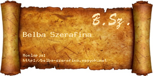 Belba Szerafina névjegykártya